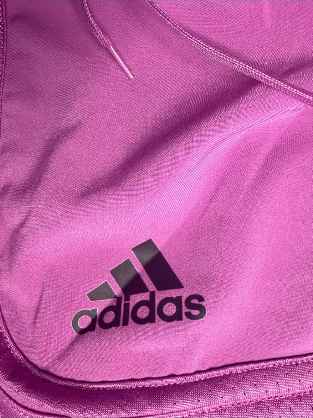 adidas Women's Lavender Pink Athletic Shorts with Drawstring built in ball short - Picture 2 of 6